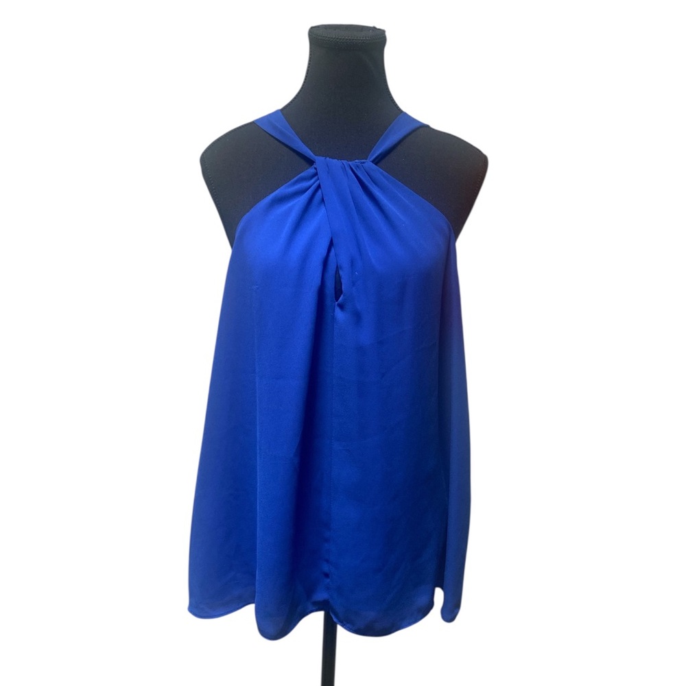 Vince Camuto Royal Blue Halter Blouse GUC L